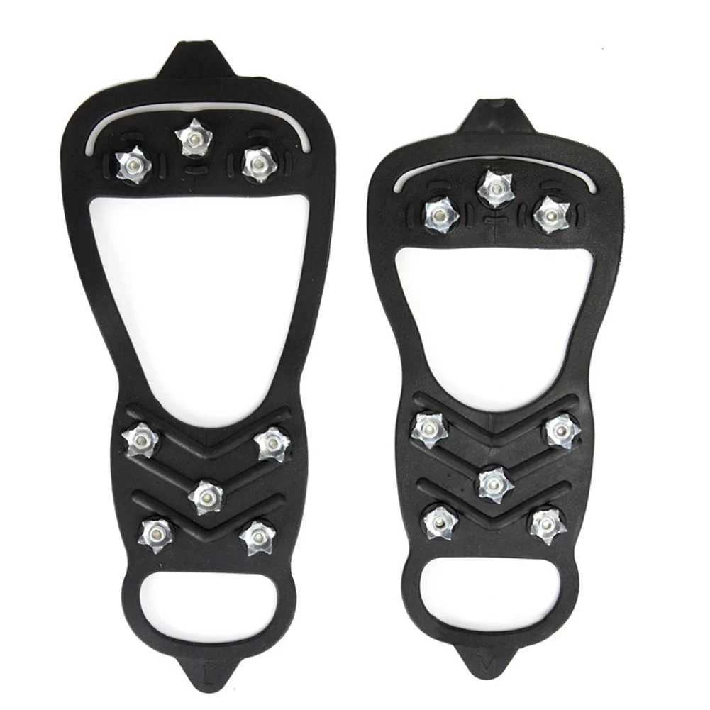 

Winter Outdoor Anti-Skid Ice Climbing Shoe Spikes Ice Grips Cleats Over Snow Shoes Covers Crampon Stretch Tight Rubber Band