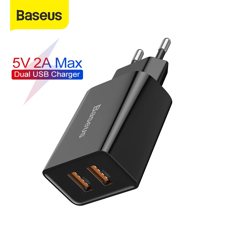 Зарядное устройство Baseus с двумя USB портами макс. 2 1 А|travel wall charger|wall chargercharger adapter |