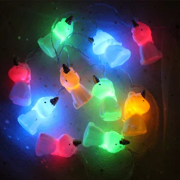

Indoor led lamp string 10 lamp unicorn battery light children's night light
