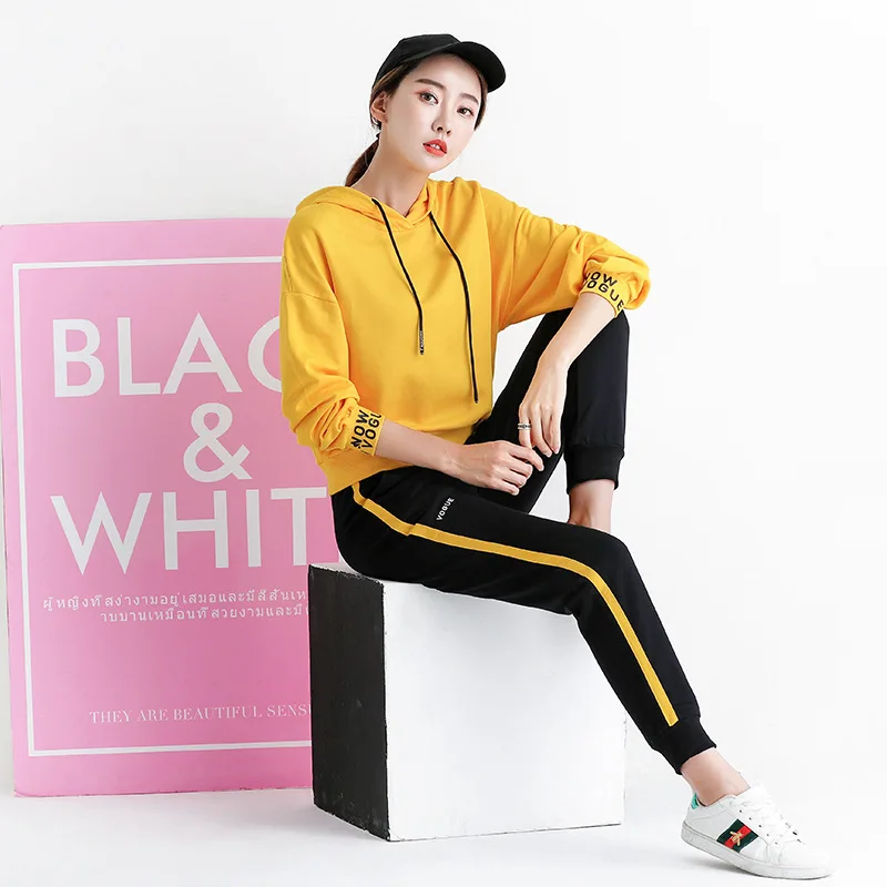 Women Sport Suit Cotton Long Sleeve Hoodie Sweatshirt+sweatpant Jogger Casual Running Workout Outfit Set Sportswear Tracksuit Women Sport Suit Cotton Long Sleeve Hoodie Sweatshirt+sweatpant Jogger Casual Running Workout Outfit Set Sportswear Tracksuit