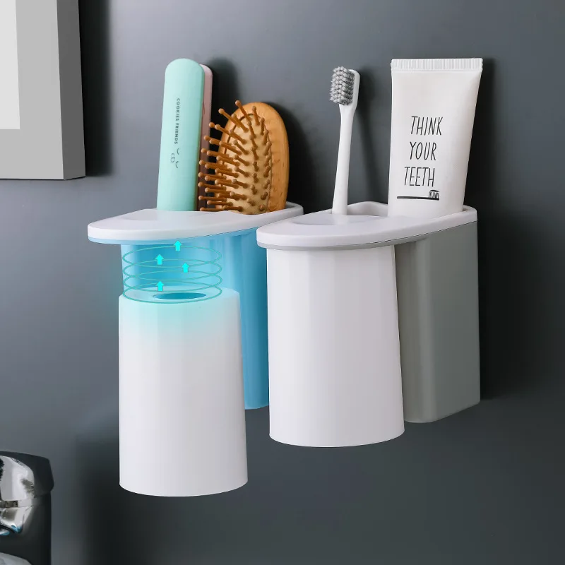 Нордический стиль ванная комната стеллаж для хранения на присоске настенный держатель чашки для полоскания рта Высокое качество магнитный держатель чашки для зубной щетки