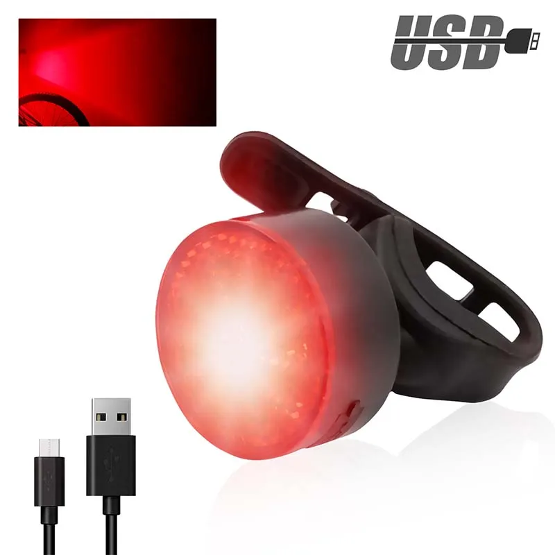 Велосипедный фонарь WasaFire, заряжаемый от USB, велосипедный головной передний задний светильник, 8 режимов, велосипедный задний светильник, 40 светодиодов Предупреждение льная Лампа безопасности