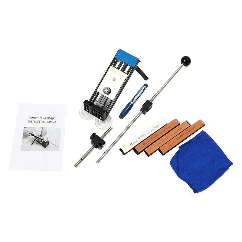 

Upgraded Version Fixed-angle Knife Sharpener Professional Kitchen Knife Sharpener Kits System 4 Sharpening Stones