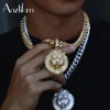 Super High Quality Lion Iced Out  Pendant Necklaces For Men Women Full Zircon Stone With Bling Cuban Chain Hip Hip Jewelry 1