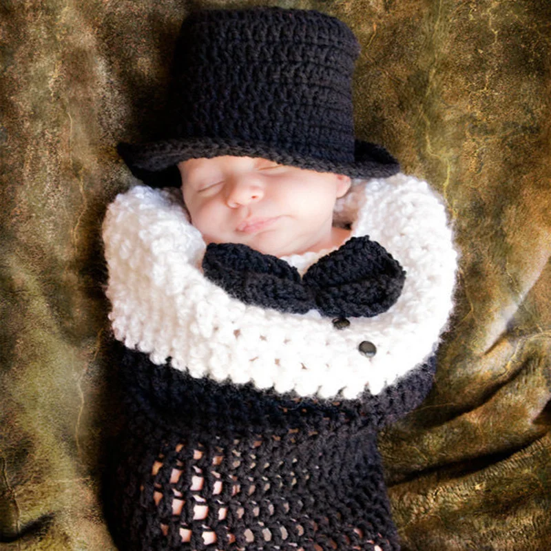 

Photo Studio Children's Photography Cartoon Wool Sleeping Bag Hand-knitted Baby Photo Clothing