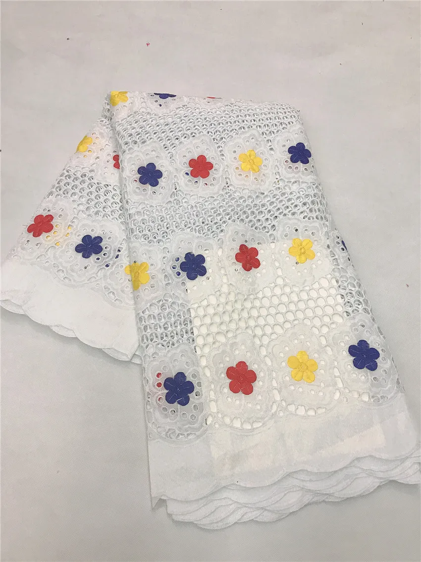 Новейшее швейцарское сухое кружево высокое качество кружева хлопок ткань из Дубая Африканское парчовое полотно 5 ярдов