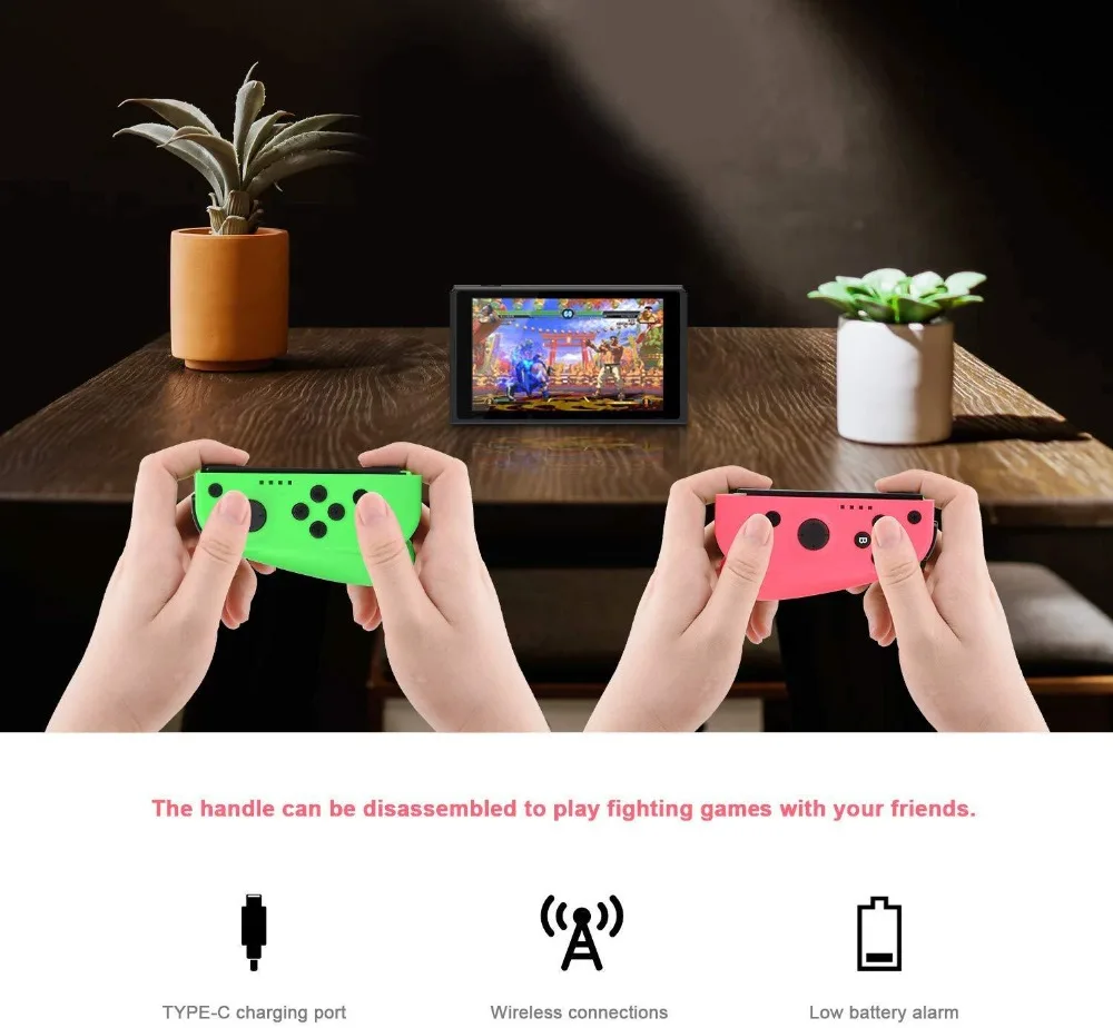 Беспроводной Pro Handgrip Bluetooth джойстики Joy-Con(L/R) Игровые контроллеры геймпад для Nintendo Switch NS консоли синий/красный