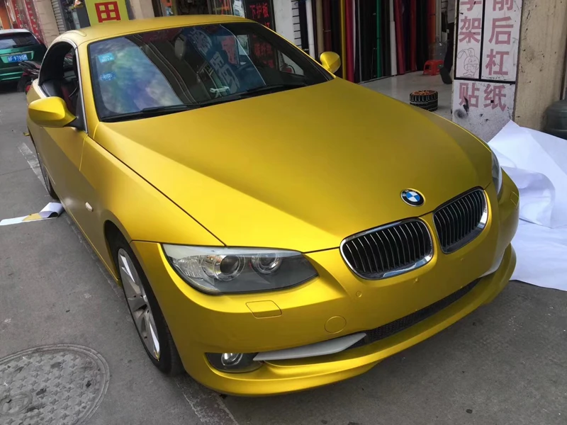 Matt Metallic Gold Vinyl Wrap Sticker-3