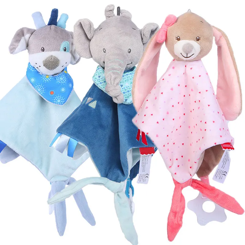 Baby Comforter Toy Bunny Plush Stuffed Toy Appease Baby Sleeping Soft Soothing Towel 0 12 Months