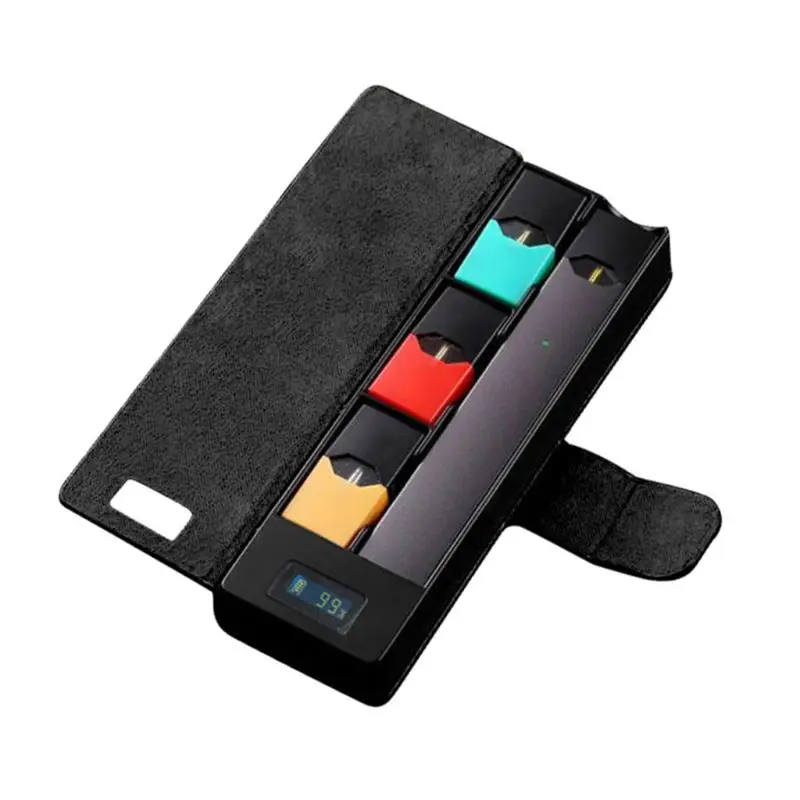 

Universal Portable Leather Charging Box for JUUL Electronic Cigarette Charger Mobile Charging Pods Case Holder Gift Box