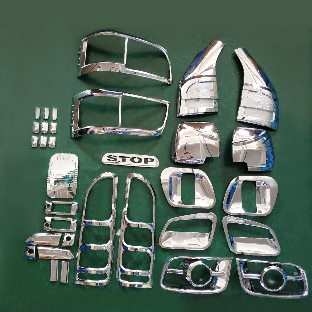 33PCS ABS Chrome plated trim accessories plated For Toyota Hiace 2007