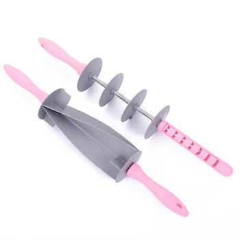 

Adjustable Rolling Pin Slicer Set Cutting Tools Cake Decorating Tools for Kitche