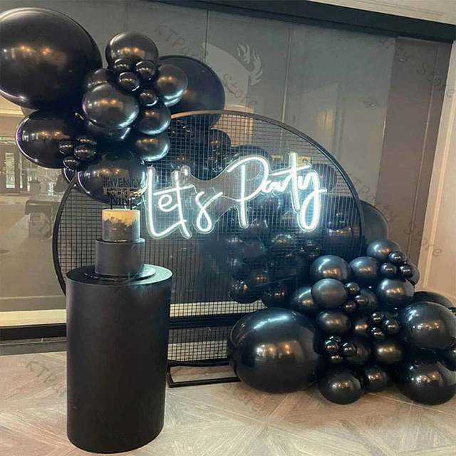 Kit d'arche de guirxiété de ballons noirs et dorés, ballons en aluminium,  décorations de fête d'anniversaire, mariage pour adultes, décoration de  fête de remise des diplômes