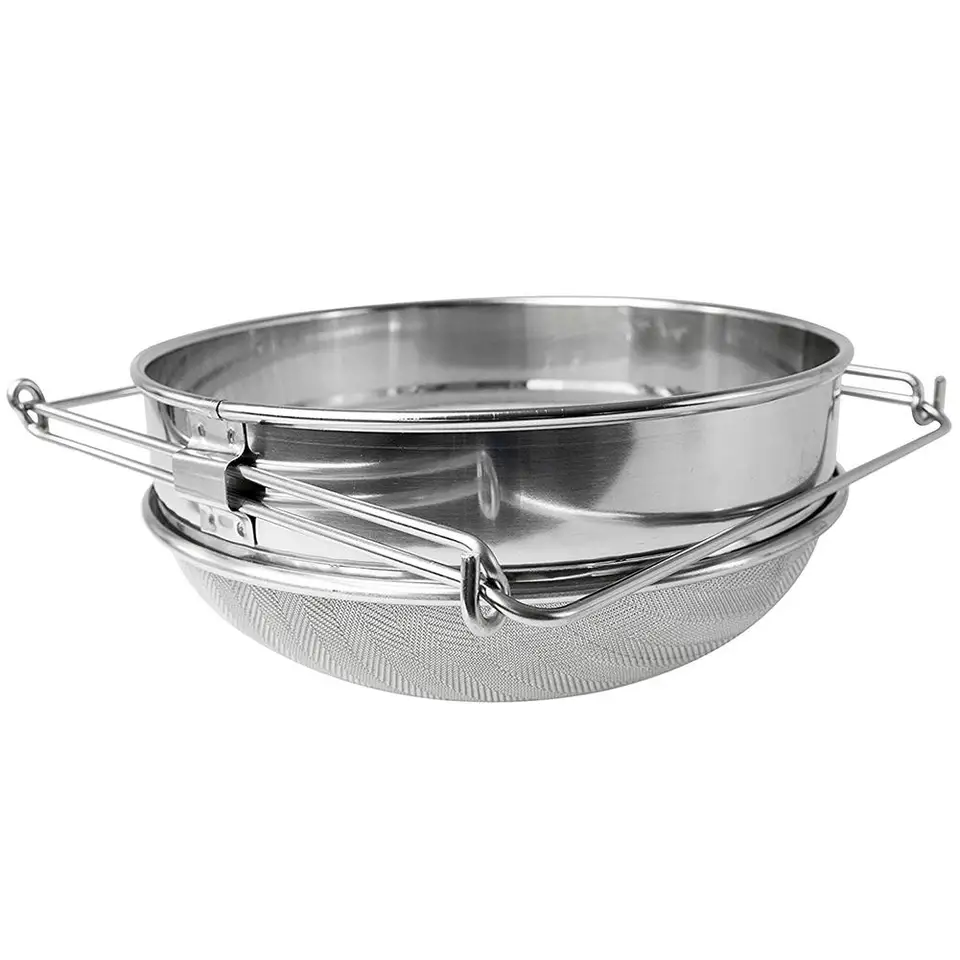 Stainless Steel Double Sieve Honey Strainer – 150 Mesh Filter For Beekeeping & Honey Extracting