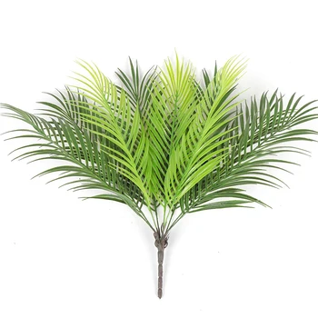 

9-Head Artificial Fern Bouquet Palm Leaves Green Plastic Plant Home Party Decors