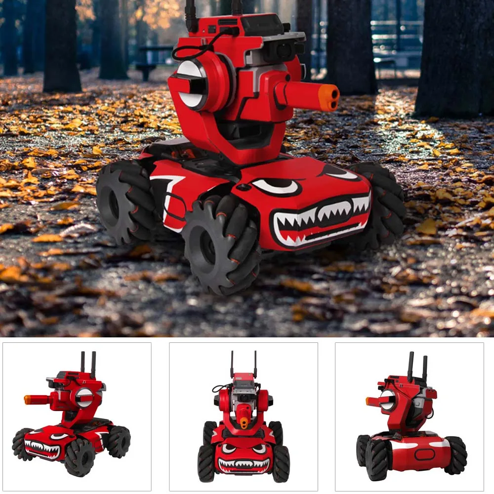 Red JINSERTA Наклейка ПВХ кожа для DJI RoboMaster S1 Водонепроницаемая устойчивая к царапинам пленка наклейки акула камуфляжные наклейки для RoboMaster S1 - Цвет: Red
