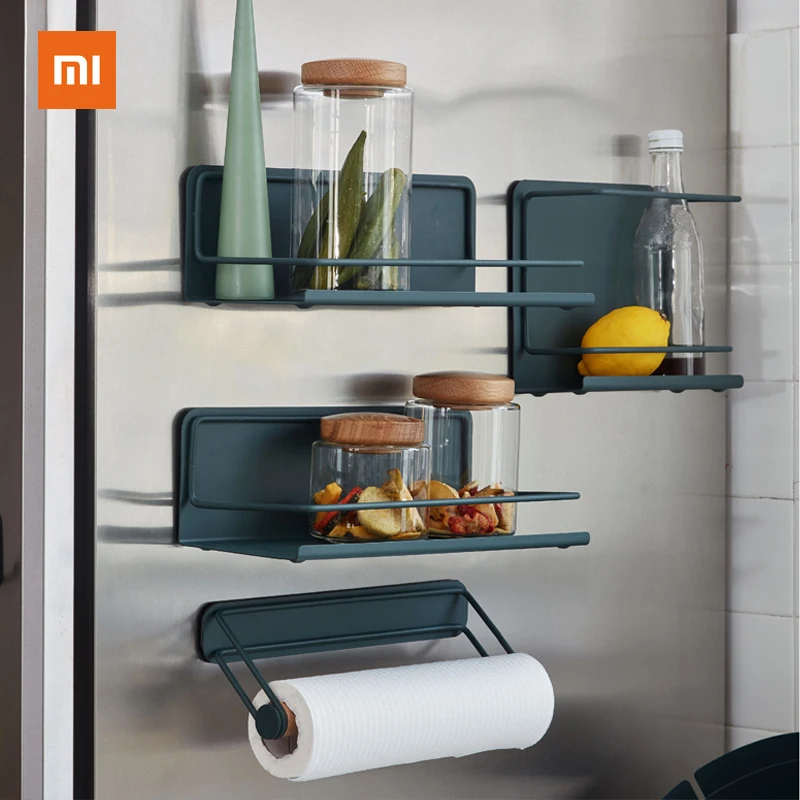 Xiaomi frigorifero mensola magnetica mensola da cucina in acciaio  inossidabile mensola da cucina adesivo per frigorifero accessori da cucina