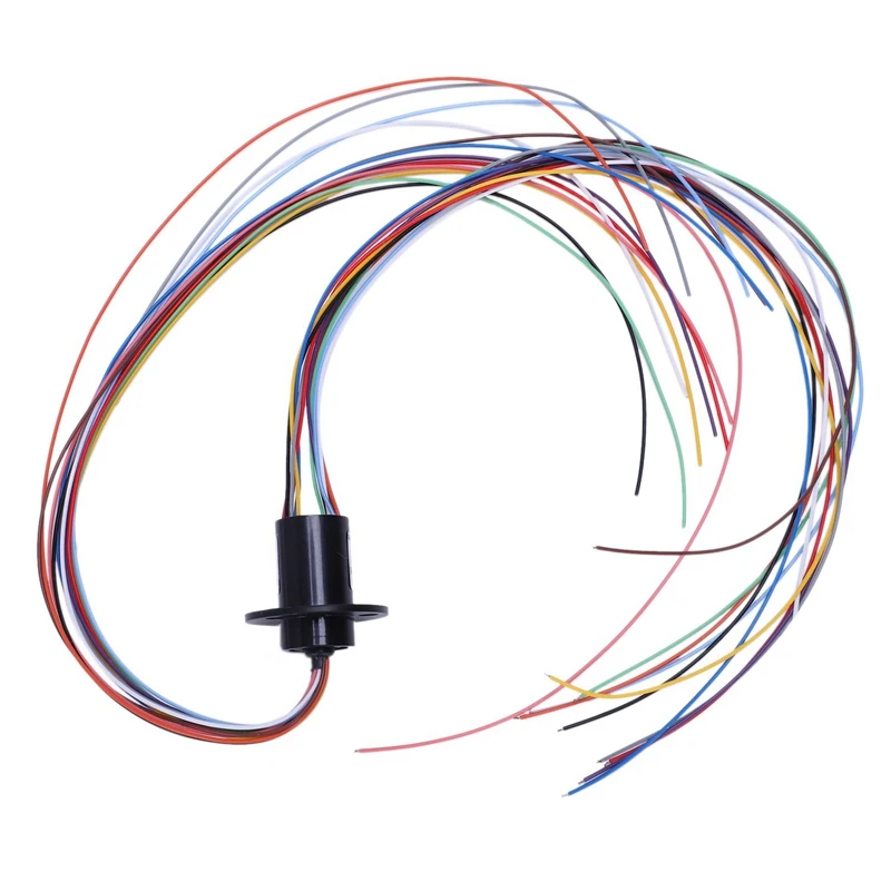 

12.5mm 12 Circuits Capsule Compact Tiny Slip Ring 250Rpm 2A 250V Test Equipment