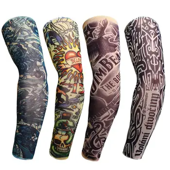 

3D Tattoo Printed Outdoor Cycling Sleeves Armwarmer UV Protection MTB Bike Bicycle Sleeves Arm Protection Ridding Arm Sleeves