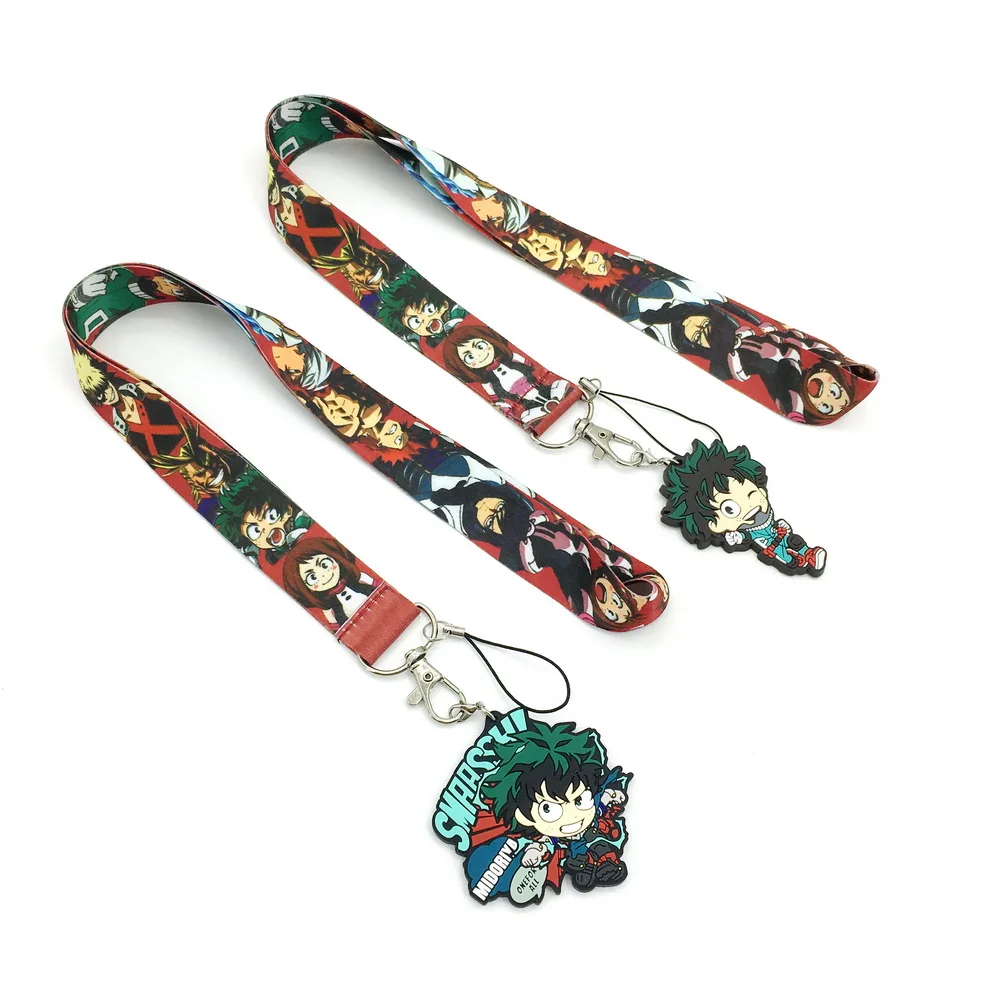 My Hero Academy Lanyard ID Card мобильный телефон шейный ремешок милый мягкий Glu Подарочная