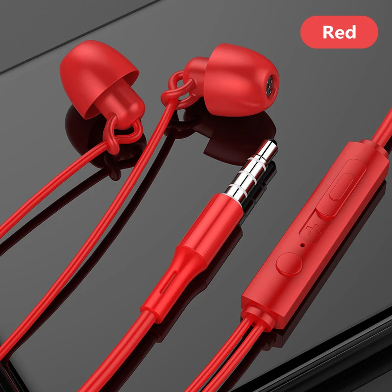 Auriculares internos para dormir, cascos HiFi con cable de 3,5mm, con cancelación de ruido, para teléfono móvil, MP3, auricular para dormir