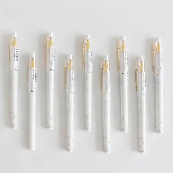 

12pcs/pack 0.5 mm Marble Pattern Gel Pens Black Ink Pen Students Stationery School Supply Office Writing Tool