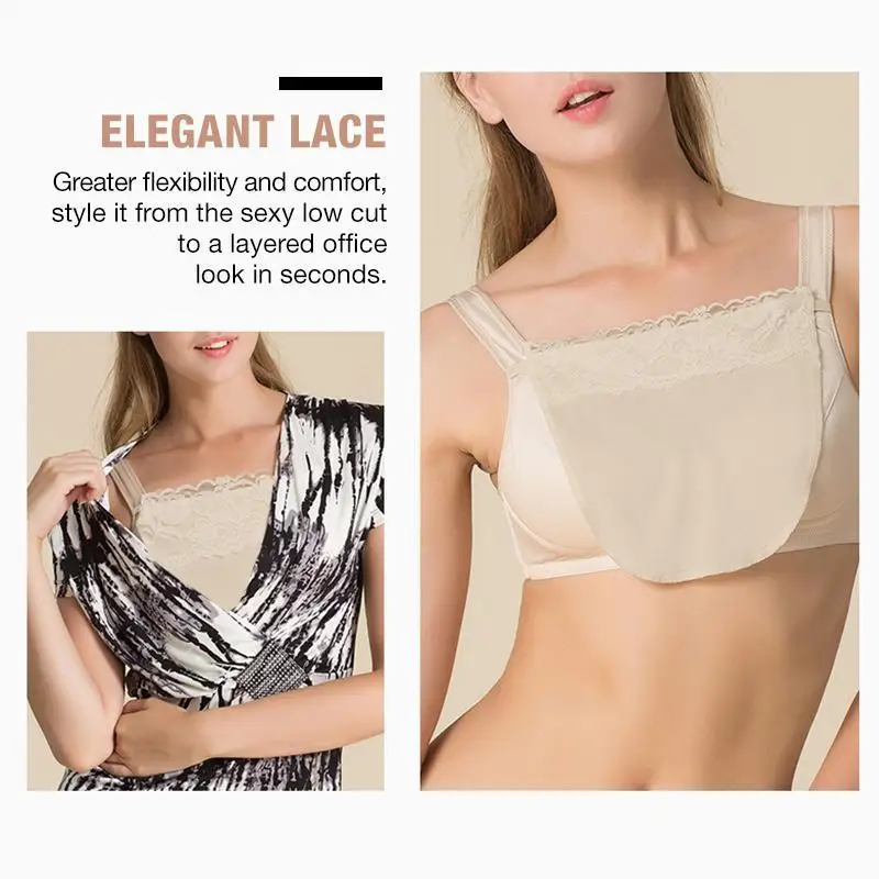 Lace Privacy Invisible Bra 3PCS Anti-peek women's lace hidden underwear  anti-peek private simple laminated bra inserts