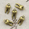 20 pièces breloques 3D Zombie dent dents molaire 16x8x5mm Antique Bronze argent couleur pendentifs faisant des résultats à la main tibétain bijoux ► Photo 3/4