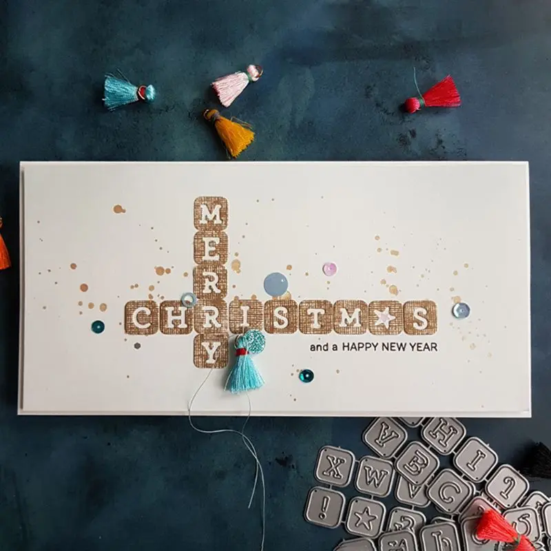 Description Picture 3 of itemAlphabet Letters Metal Cutting Dies Stencil Scrapbooking DIY Album Stamp Paper Card Embossing Decor Craft Drop Ship
