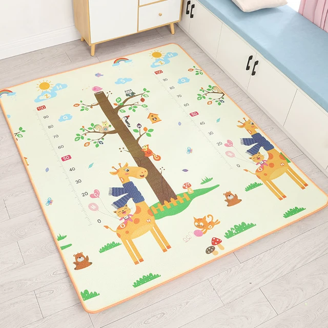 1cm XPE Environmentally Friendly Thick Baby Crawling Play Mat Folding Mat Carpet Play Mat for Children's Safety Mat Rug Playmat Red