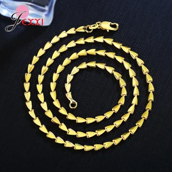 

Statement Punk Men Link Chain Necklace Yellow Gold Filled Link Chain with Strong Felexible Lobster Clasps 16-20-22-24 Inch