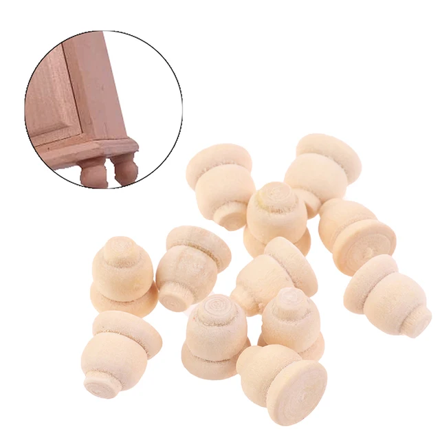 12pcs/lot 1:12 DIY doll house mini furniture parts handmade accessories pocket cabinets tea table legs sofa legs Wholesale 1