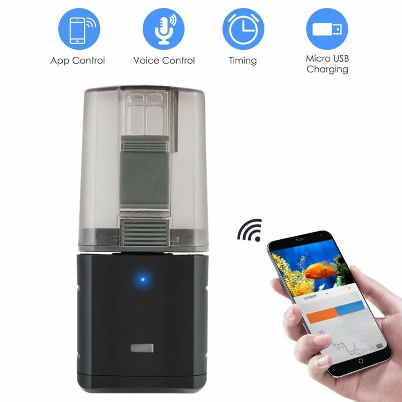 Automatic Fish Feeder Smart Wi Fi Adjustable APP control Voice Support