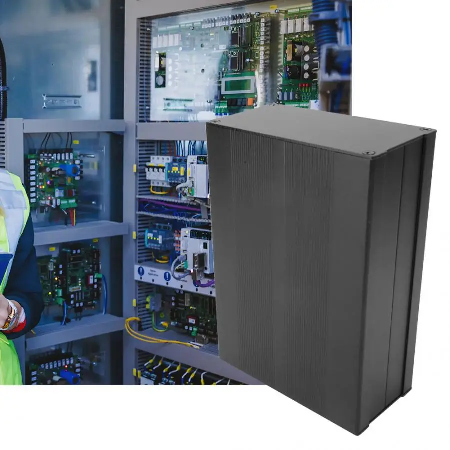 

Enclosure Controller Aluminum Box Electronic DIY Circuit Board Project Aluminum Box Cooling Case 55 x 106 x 150mm