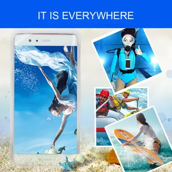 

New Style Universal Waterproof Tansparent Touch Screen Inflation Silicone Phone Protection Cover For Swimming Diving