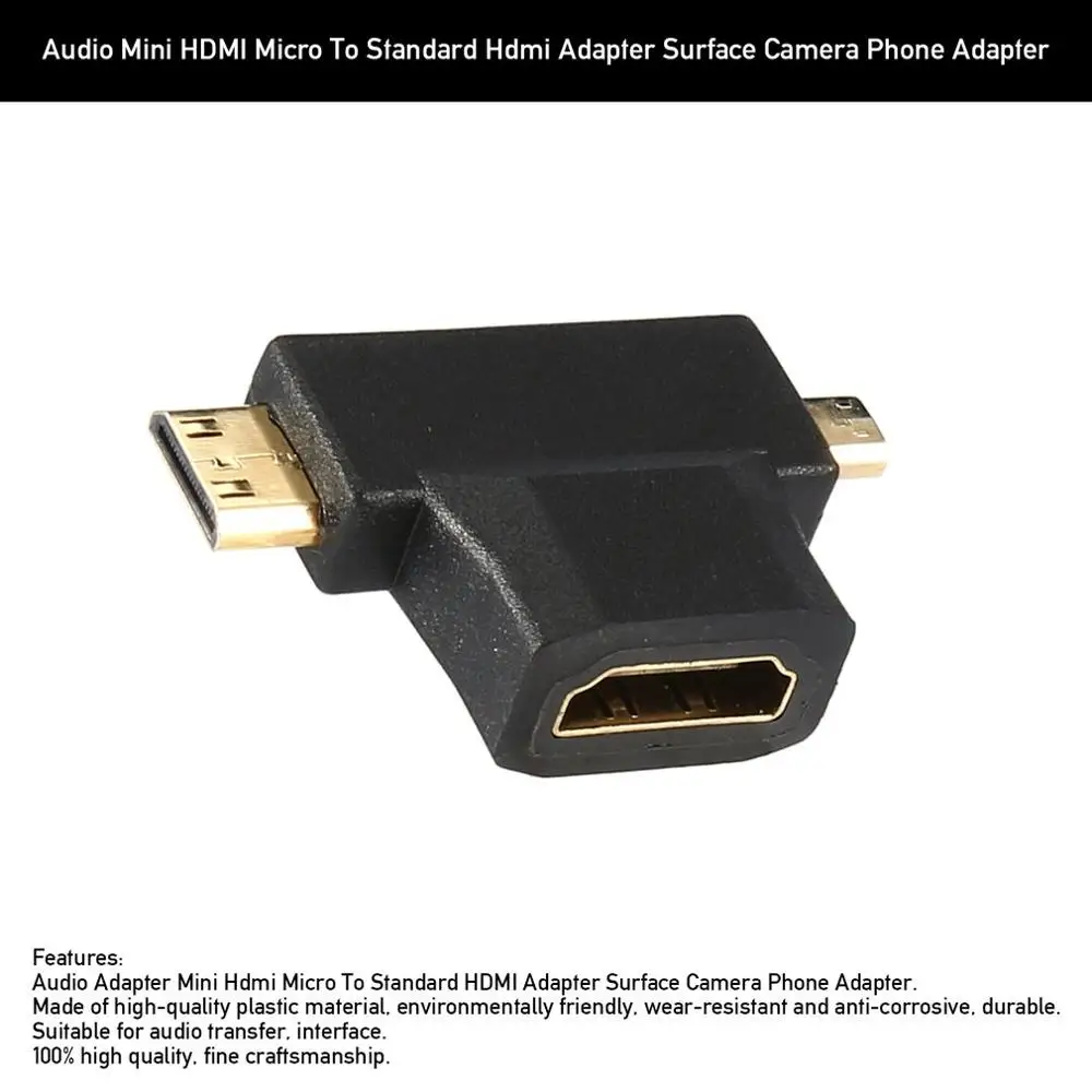 Аудиоадаптер Mini Hdmi Micro к стандартному HDMI адаптеру|Кабели VGA| |