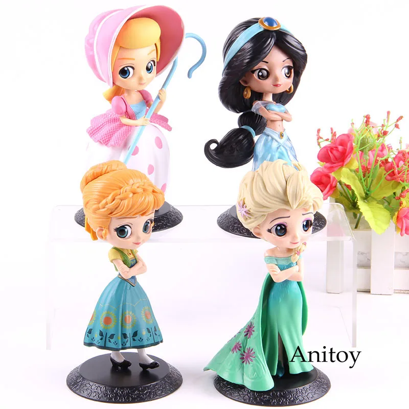 

Jasmine Anna Elsa Bo PeepToy Story 4 Shepherd Baby Princess Action FigureQ Version Collectible Model Cake Decoration Doll Gift