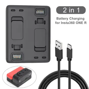 

Travel Portable Type-C Charging Dock Stand Battery Charger Fast Charging For Insta360 One R Sport Camera Accessory