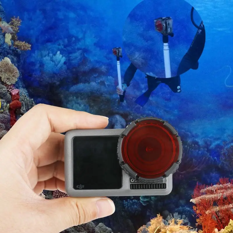 Фильтр для объектива для дайвинга красного цвета для DJI Osmo корпус для экшн-камеры спортивный фильтр для камеры комплект аксессуаров qyh
