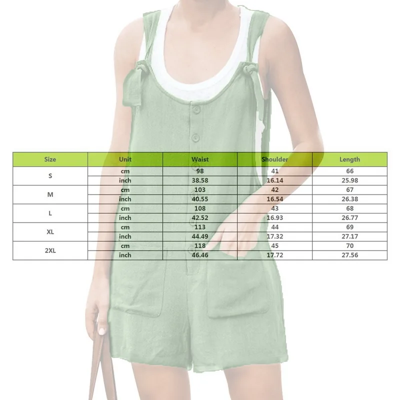 Adisputent 2020 Summer Jumpsuit Women Romper Cotton And Linen Sleeveless Suspender Buttons Pocket Shorts Casual Loose Suspenders Adisputent 2020 Summer Jumpsuit Women Romper Cotton And Linen Sleeveless Suspender Buttons Pocket Shorts Casual Loose Suspenders