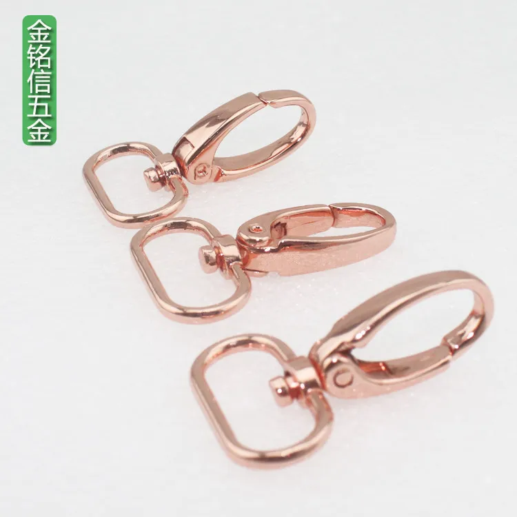 

[September New Products] 1-Inch Rose Gold Dog Buckle High Box Clothing Luggage Hook Zinc Alloy Die Casting Hardware Dog Buckle