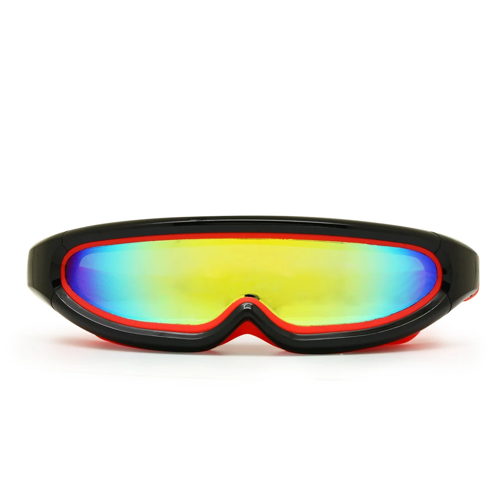 One-Piece Swimming Goggles Mirror-Coated Anti-fog with Hard Case, Adult's Snorkelling Mask Diving Glasses
