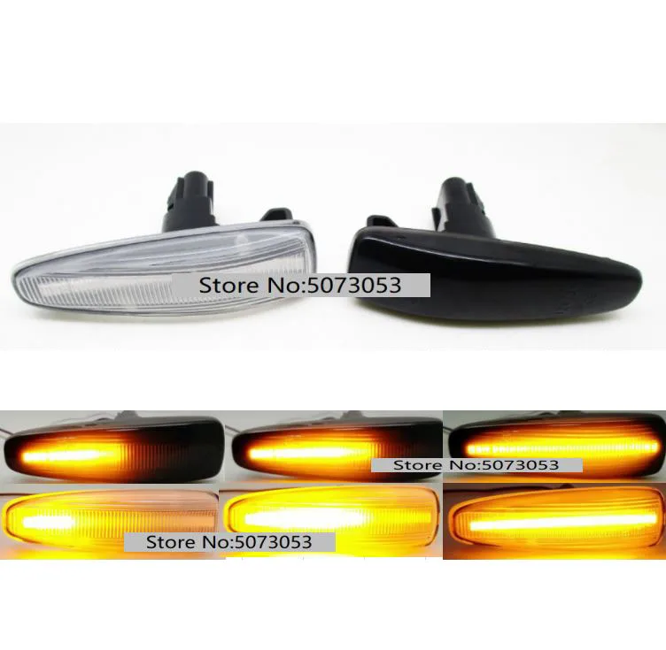 1PAIR Dynamic LED Side Marker Turn Signal Repeater light lamp For Mitsubishi Lancer Evolution X Outlander Sport Mirage