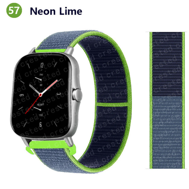 Nylon band For Amazfit GTS/2/2e/GTS2 Mini/GTR 3 Pro 42mm/47mm/GTR2/2e/stratos 2/3 Sport Loop Bracelet Amazfit bip strap