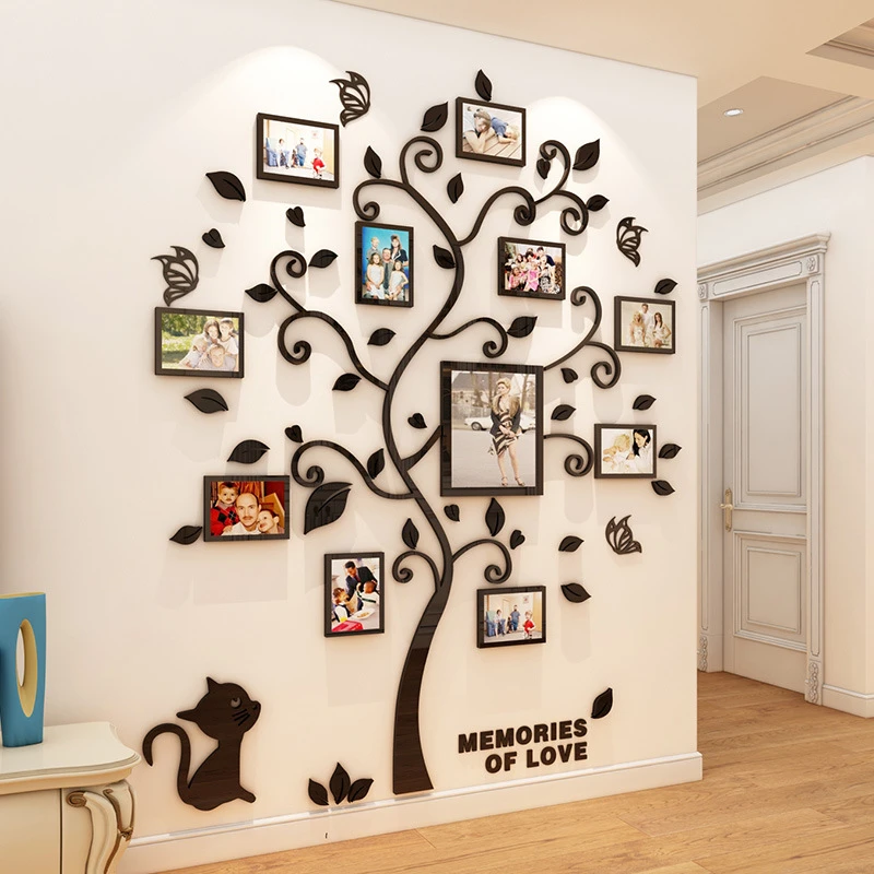 Ananiver Vervolg Manier Frames Wall Stickers Family Tree Decals Decor Art - Wall 3d Acrylic Family  Photo - Aliexpress