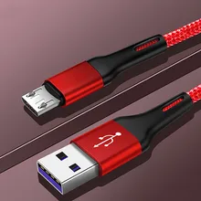 Acgice 3a micro cabo usb 0.25/1/2/3m sincronização de dados fio de carga rápida para samsung huawei xiaomi tablet android telefone microusb cabos