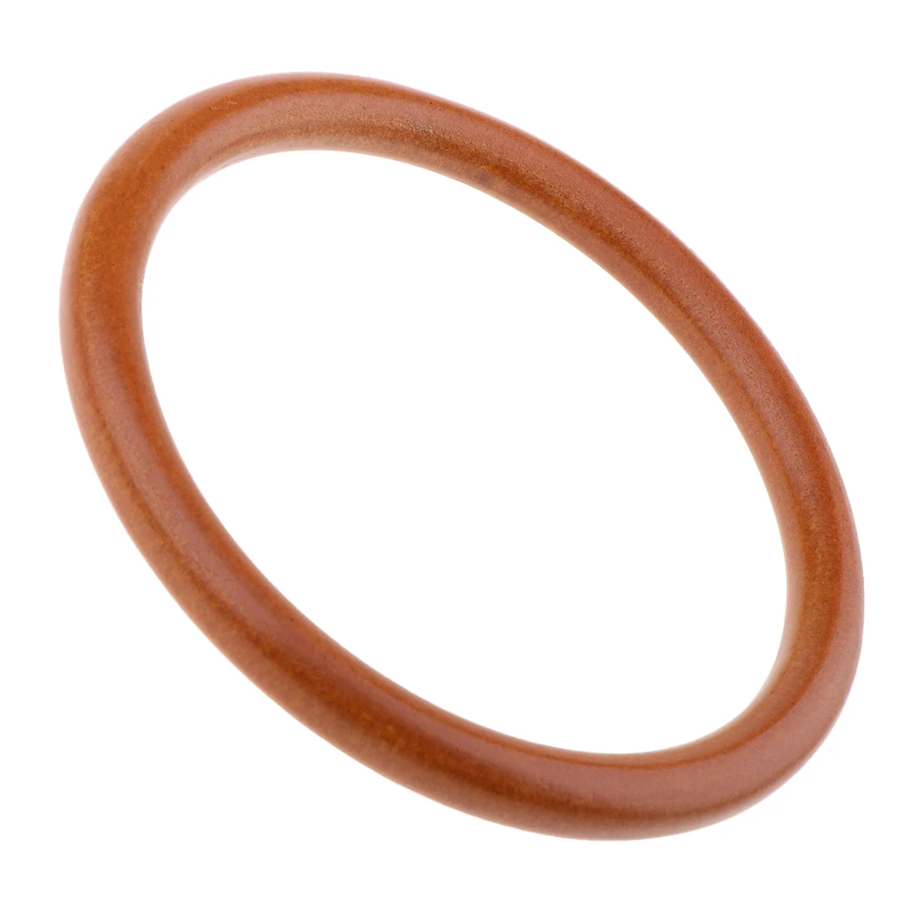 Handmade Round Wooden Purse Handbag Bag Handle for Purse Making DIY Craft Supplies