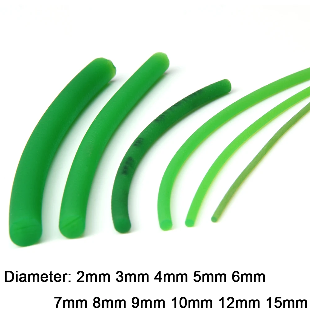 Green Polyurethane Conveyor Belts Diameter 2/3/4/5/6/7/8/9/10/12/15mm PU Round Drive Belt Meltable Cord rubber belt transmission drive belt synchronous belt