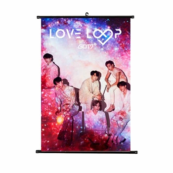 

21*30cm Kpop GOT7 Hang poster LOVE LOOP album Concert kpop GOT7 Hang picture photo Fabric high quality NEW ARRIVALS