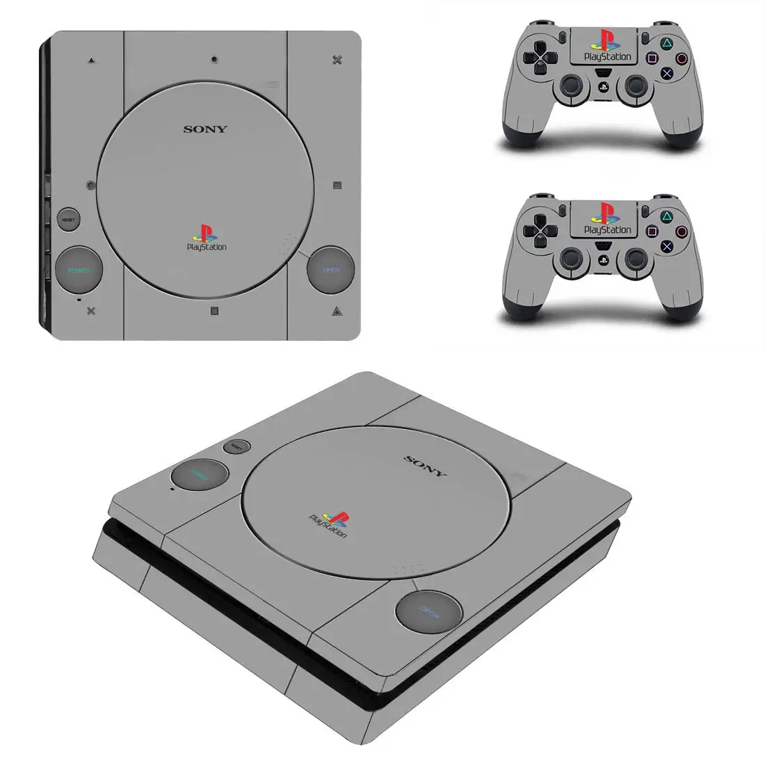 Дизайн полное покрытие PS4 тонкий стикер s Play станция 4 кожа Наклейка для playstation 4 PS4 тонкий консоль и контроллер скины